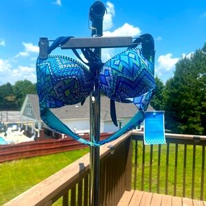 NWT Catalina blue Padded swimsuit bikini top size XL